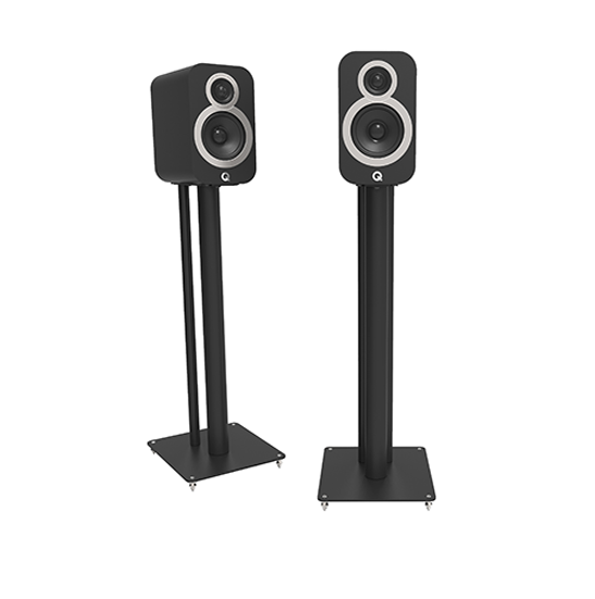 Black stand with speaker