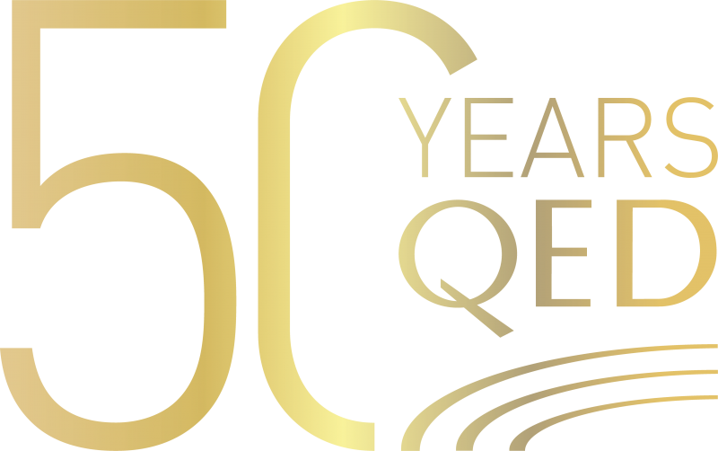 QED 50th Anniversary Logo